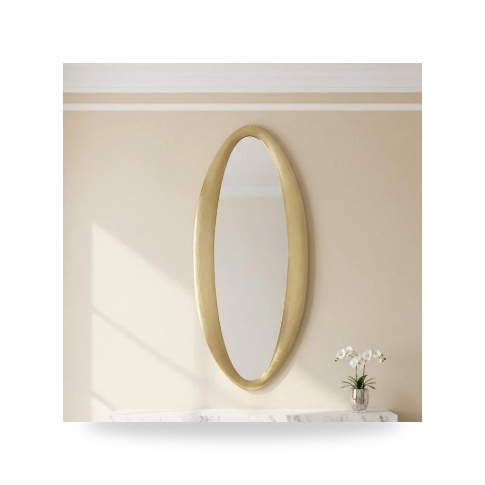 مرآة نحاس أصفر ذهبي CLAD, OVAL سيجبروك هوم Sagebrook Home موديل 14200