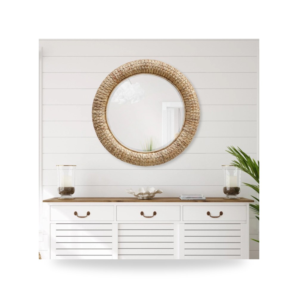 مرآة ديكور Twisted Seagrass Round Uttermost