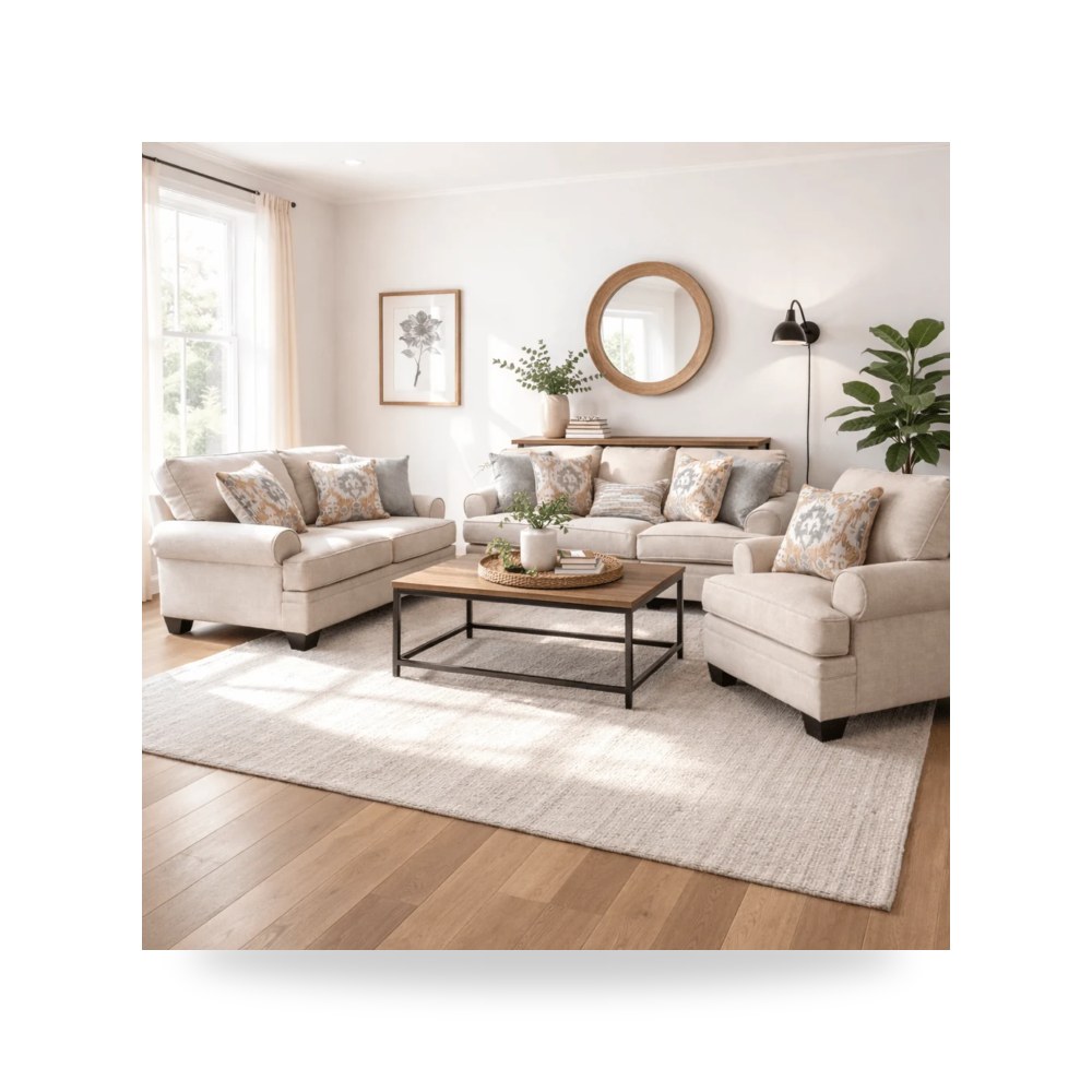 طقم كنب غرفة معيشة آشلي Ashley Furniture موديل 34870 Sofaset موديل