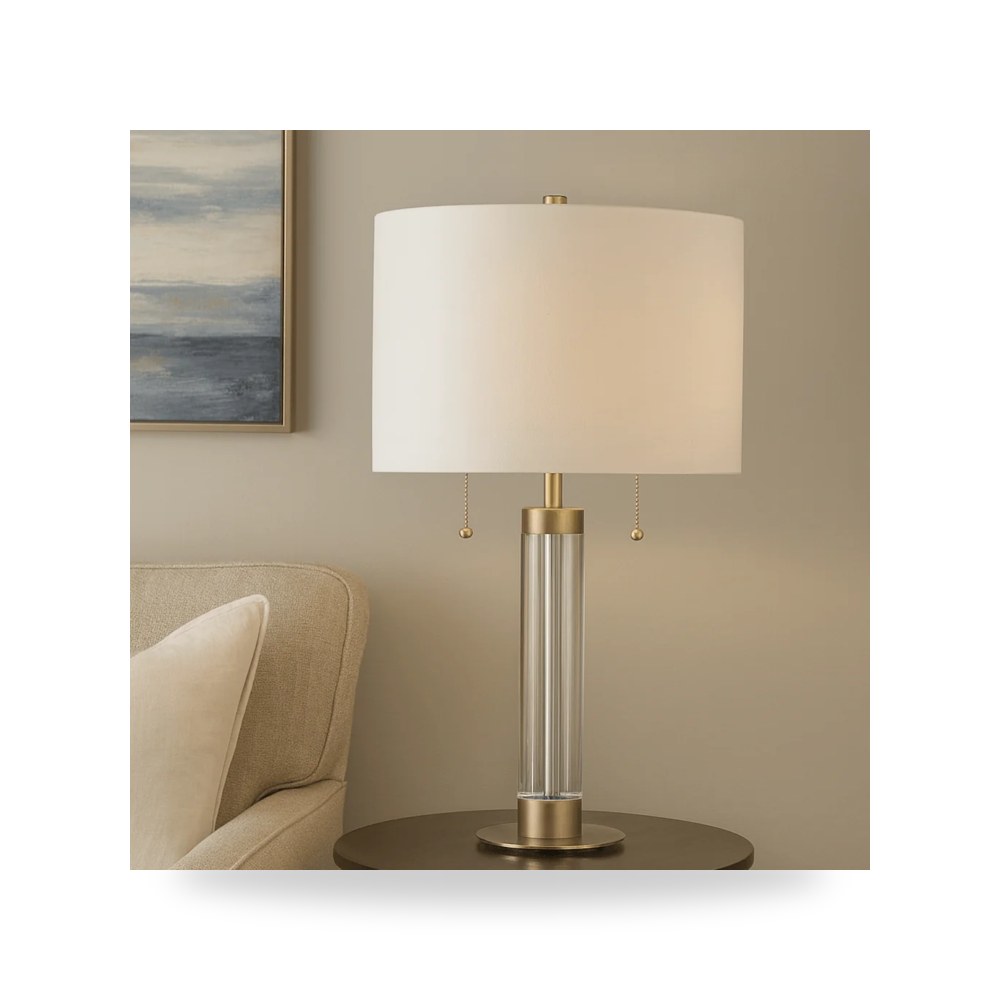أباجورة إضاءة طاولة ومكتب 28" KANTARI CRYSTAL Sagebrook Home