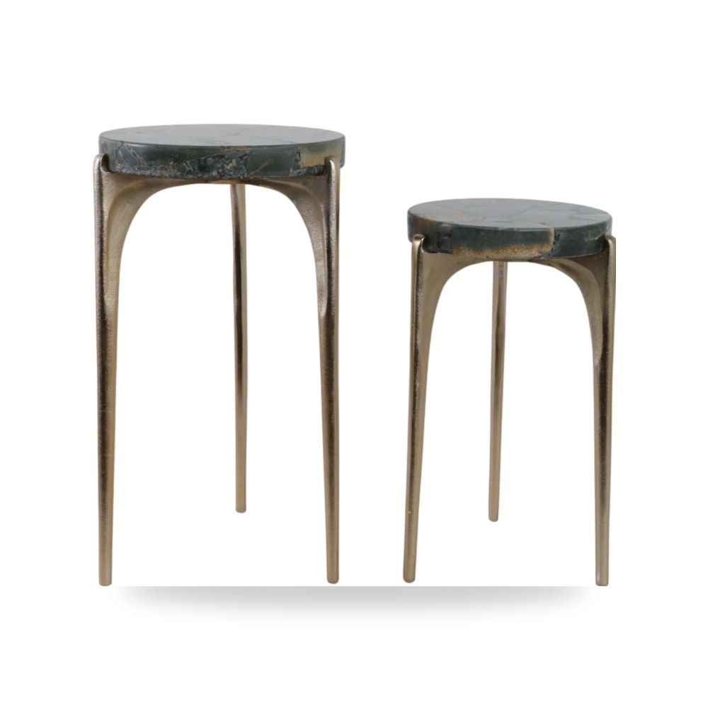 طاولة جانبية S - 2 CANDO MALACHITE من ساج بروك هوم Sagebrook Home