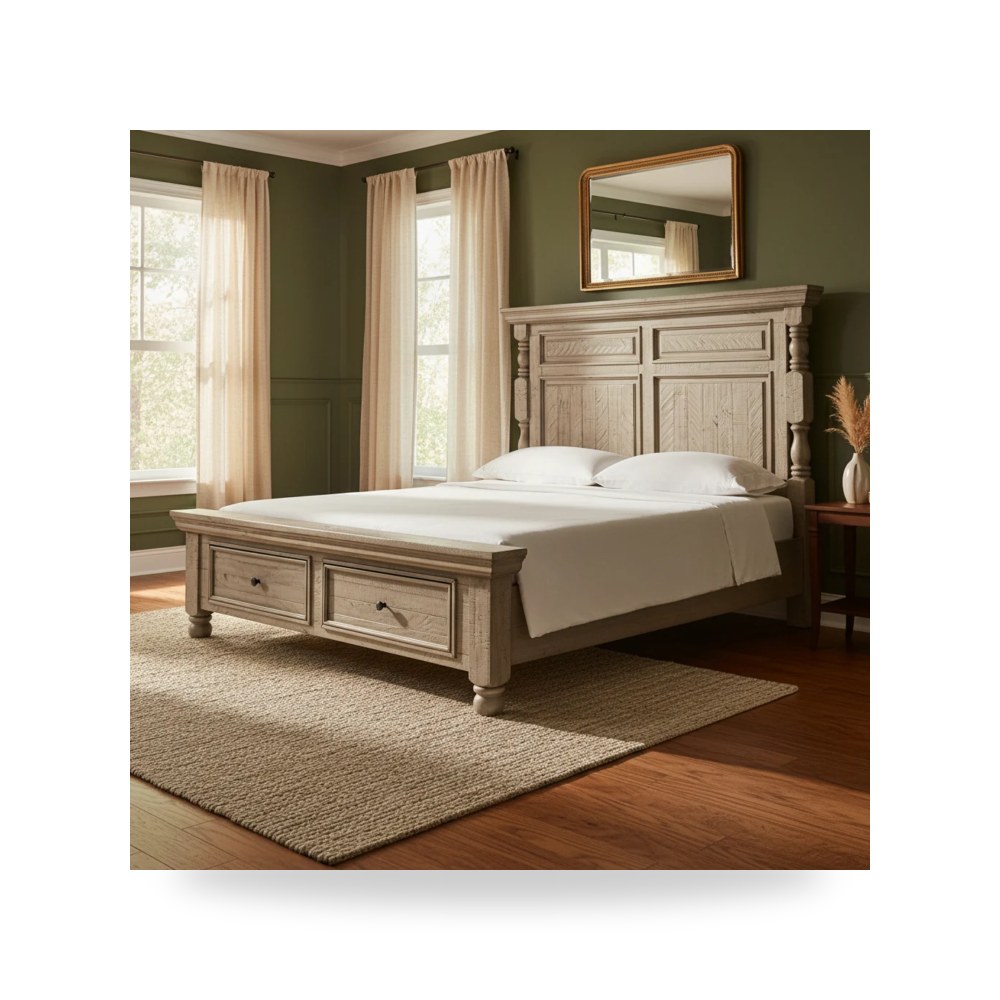 سرير نوم فاخر - سرير Harrastone Ashley معتمد - طراز B816-KingBed