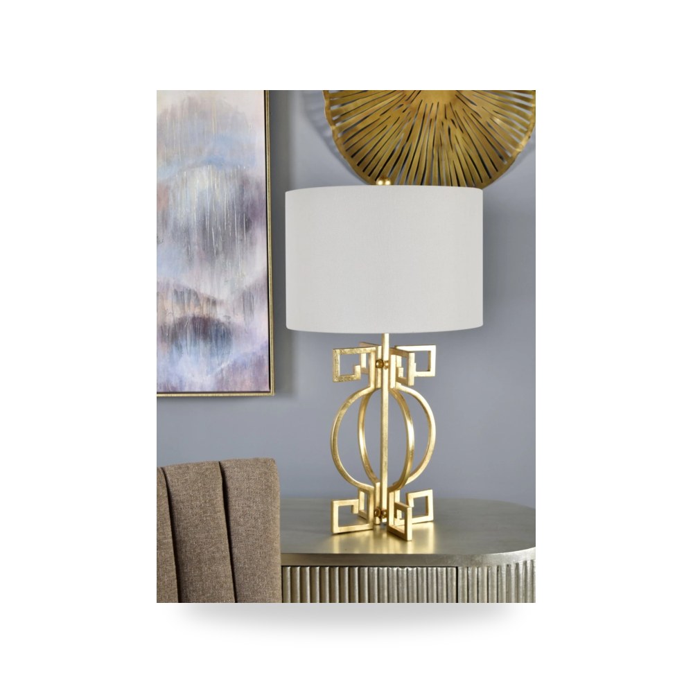 مصباح طاولة ذهبي HT SHADE; Foil 16×16 موديل CVAER1746 Crestview