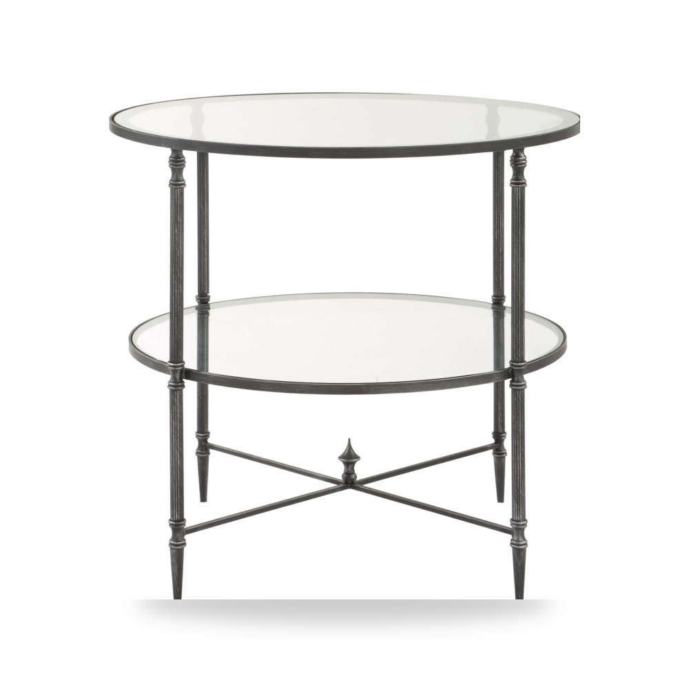 طاولة جانبية زجاج أسود Henzler Round من أترموست Uttermost