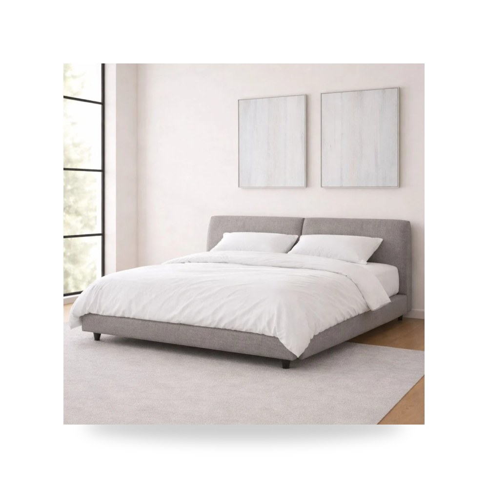سرير نوم فاخر - Seoul Beige King Bed - طراز R1572-B0000BD