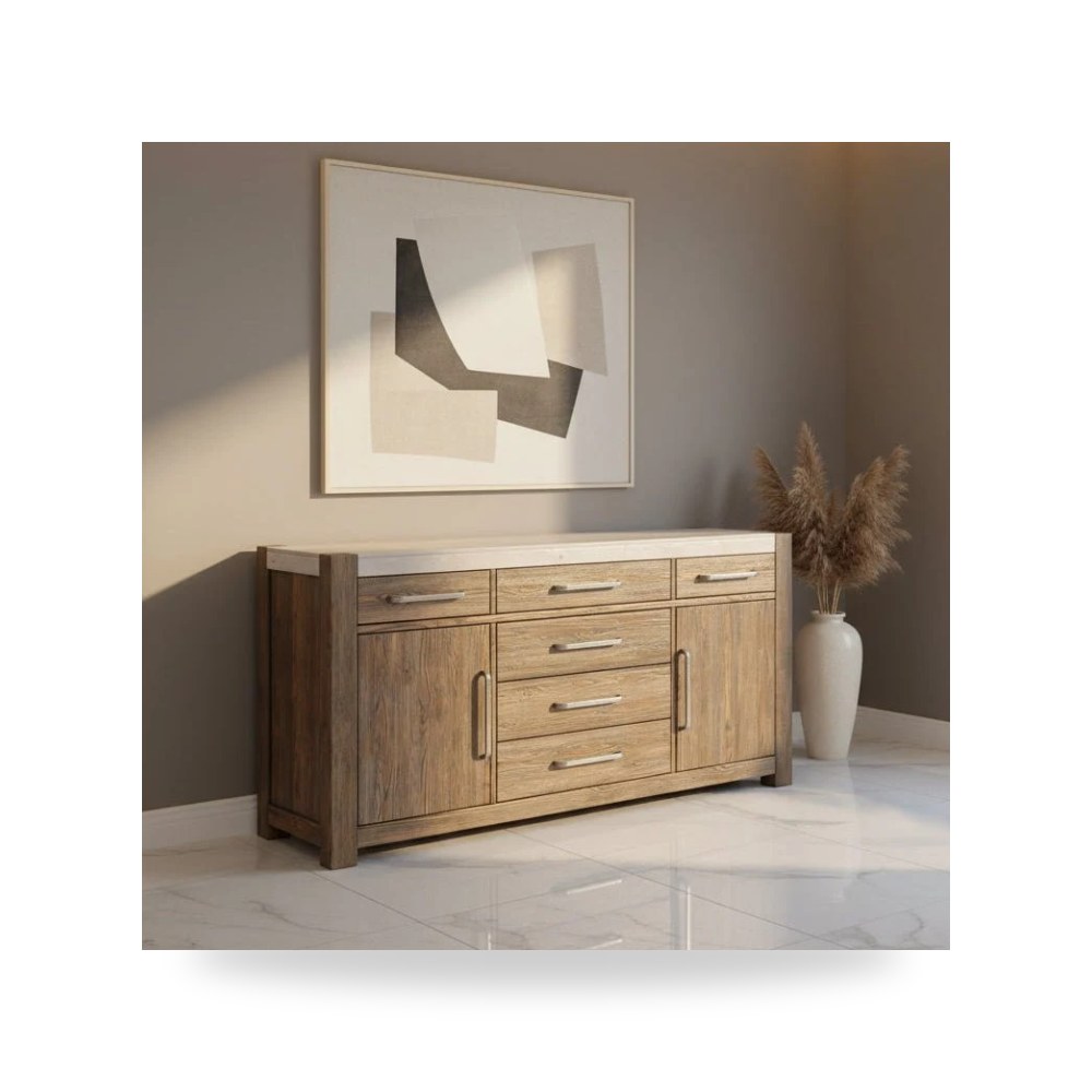 بوف ومسند قدم عثماني - بوفيه كونسول أحمر A.R.T. Furniture موديل - طراز 284252-2303