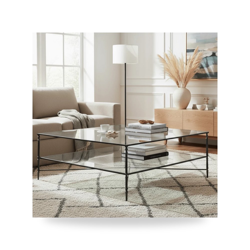 طاولة قهوة مربعات هندسية أسود أترموست Uttermost موديل