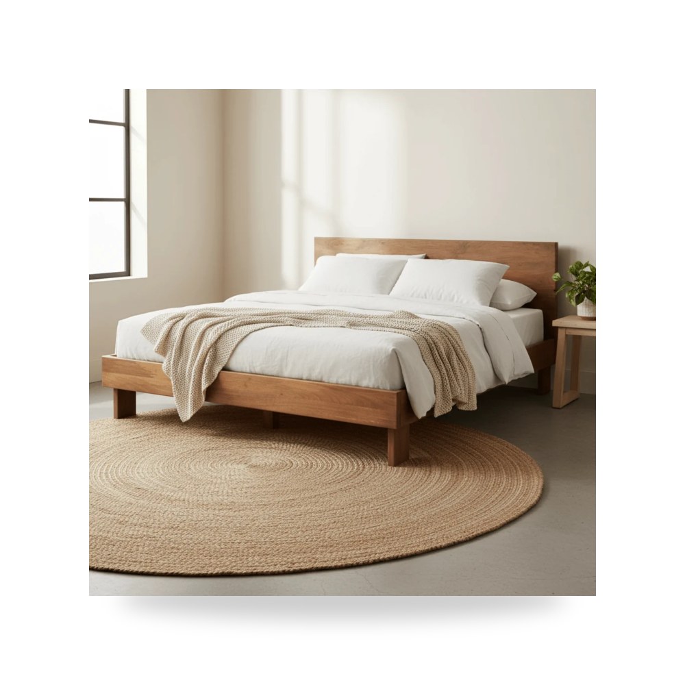 سرير نوم فاخر - Mango wood King Bed - طراز BT0808M