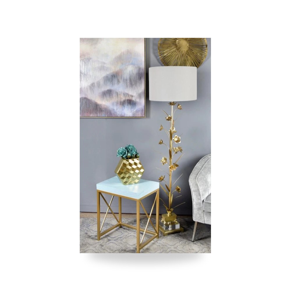 مصباح طاولة ذهبي HT SHADE; 17×17 موديل CVAER1752 Crestview