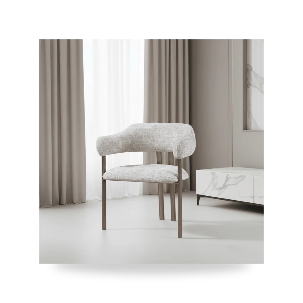 كرسي جلوس بتصميم أنيق - Arcline Gold Chair - من - طراز R2085-D007G-CH