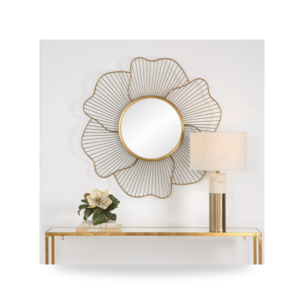 مرآة ديكور Blossom Floral ذهبي Uttermost