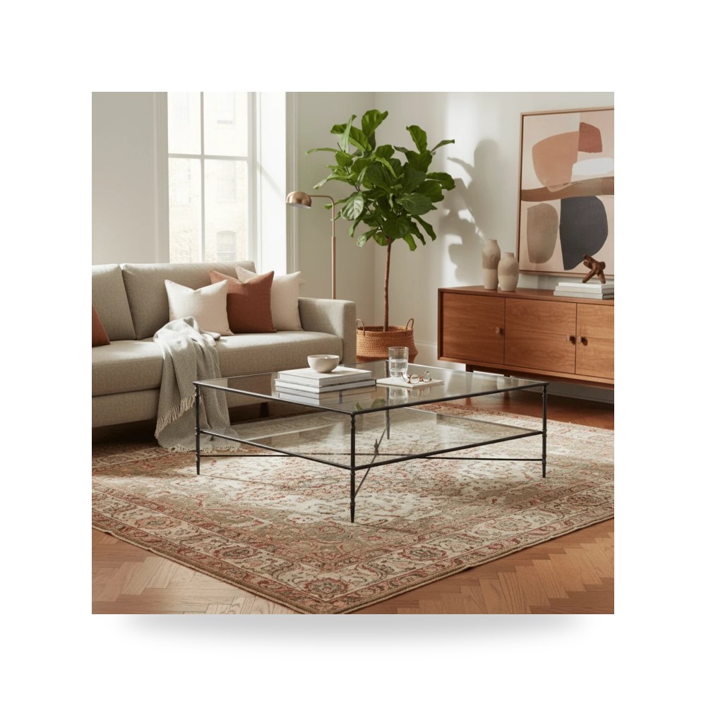 طاولة قهوة مربعات هندسية أسود أترموست Uttermost