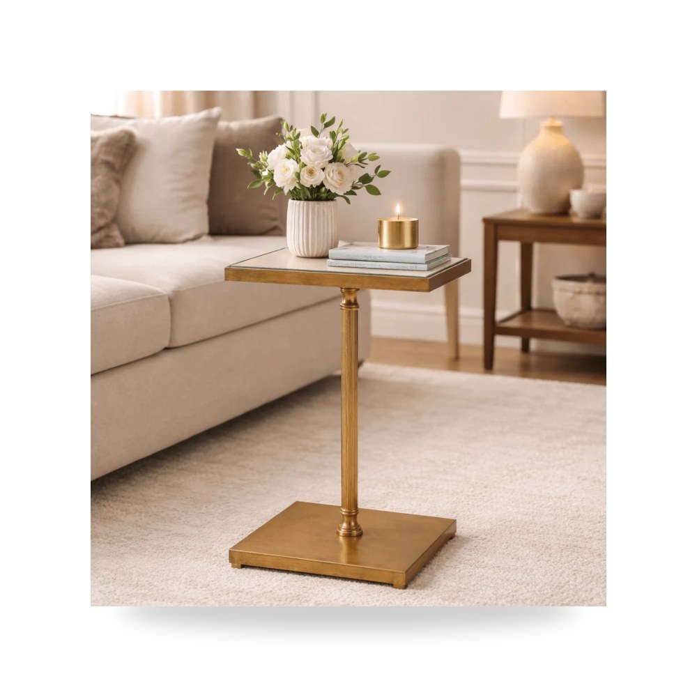 طاولة جانبية مربعات هندسية ذهبي أترموست Uttermost