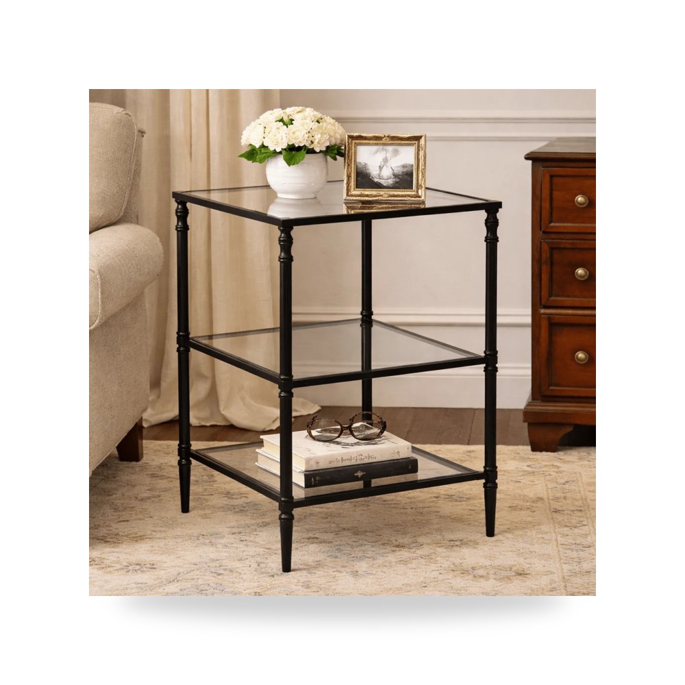 طاولة جانبية مربعات هندسية أسود أترموست Uttermost