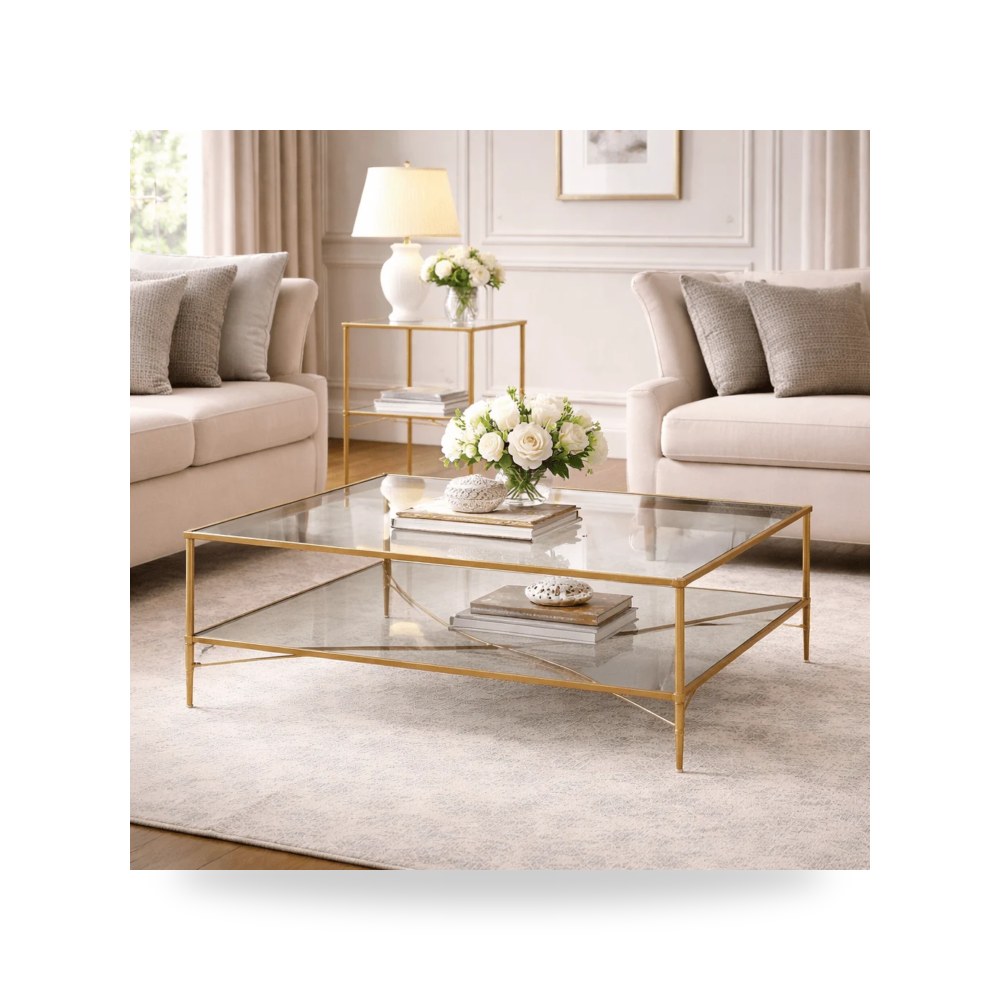 طاولة قهوة ذهبي Henzler Square من أترموست Uttermost