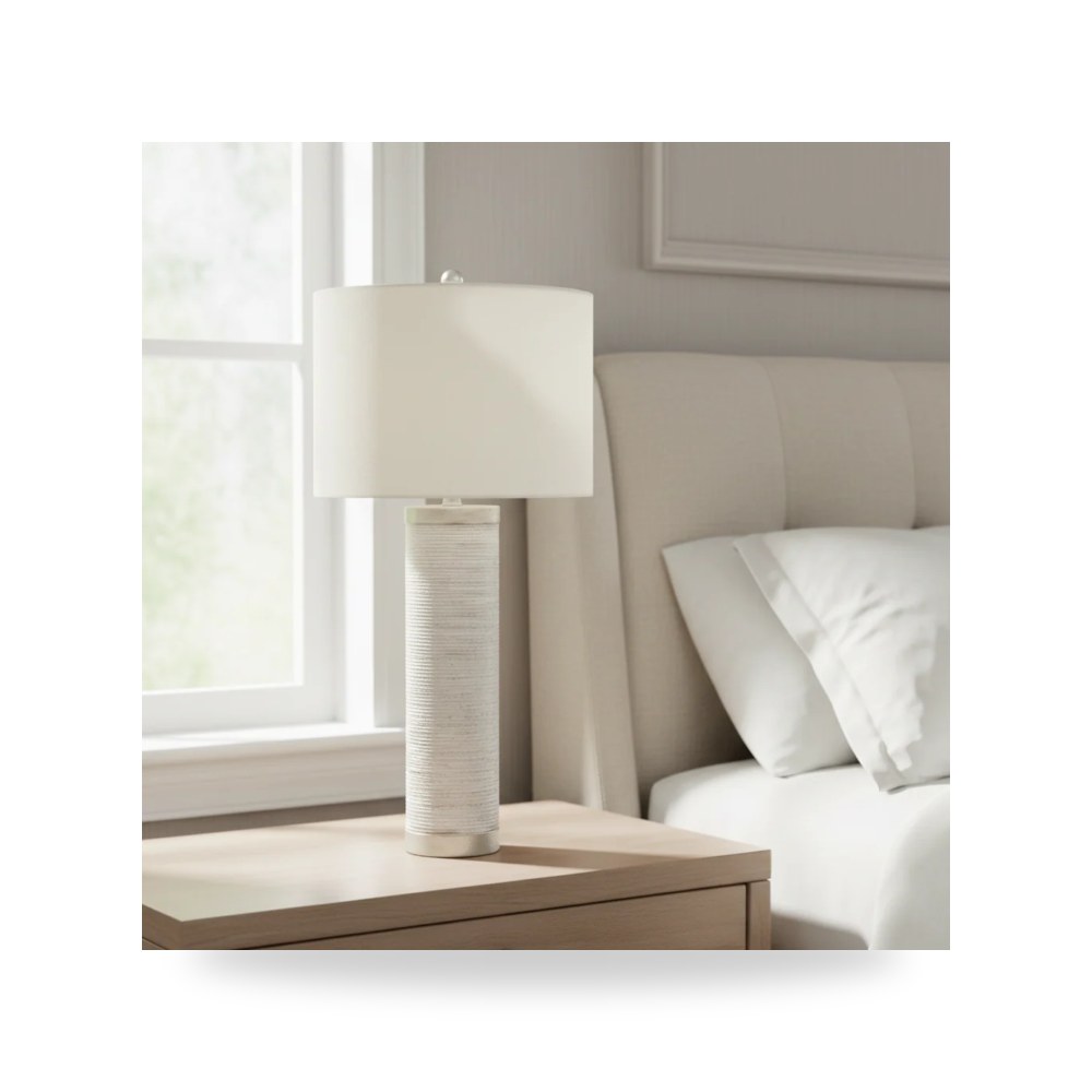 أباجورة طاولة ديكور Sutcliffe Roped Column موديل CVAVP1889 Crestview