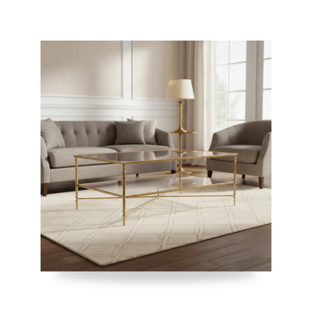 طاولة قهوة مربعات هندسية ذهبي أترموست Uttermost موديل
