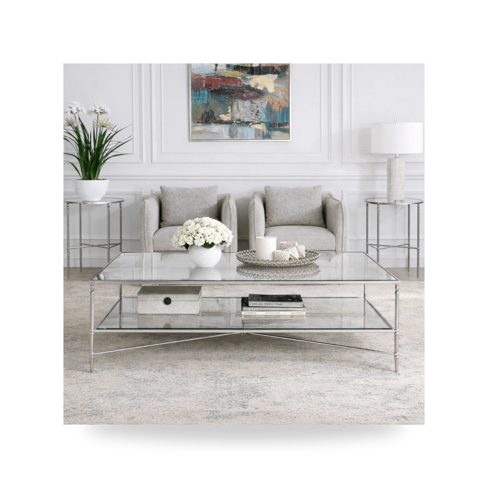 طاولة قهوة فضي أترموست Uttermost موديل 24292 SL UTT