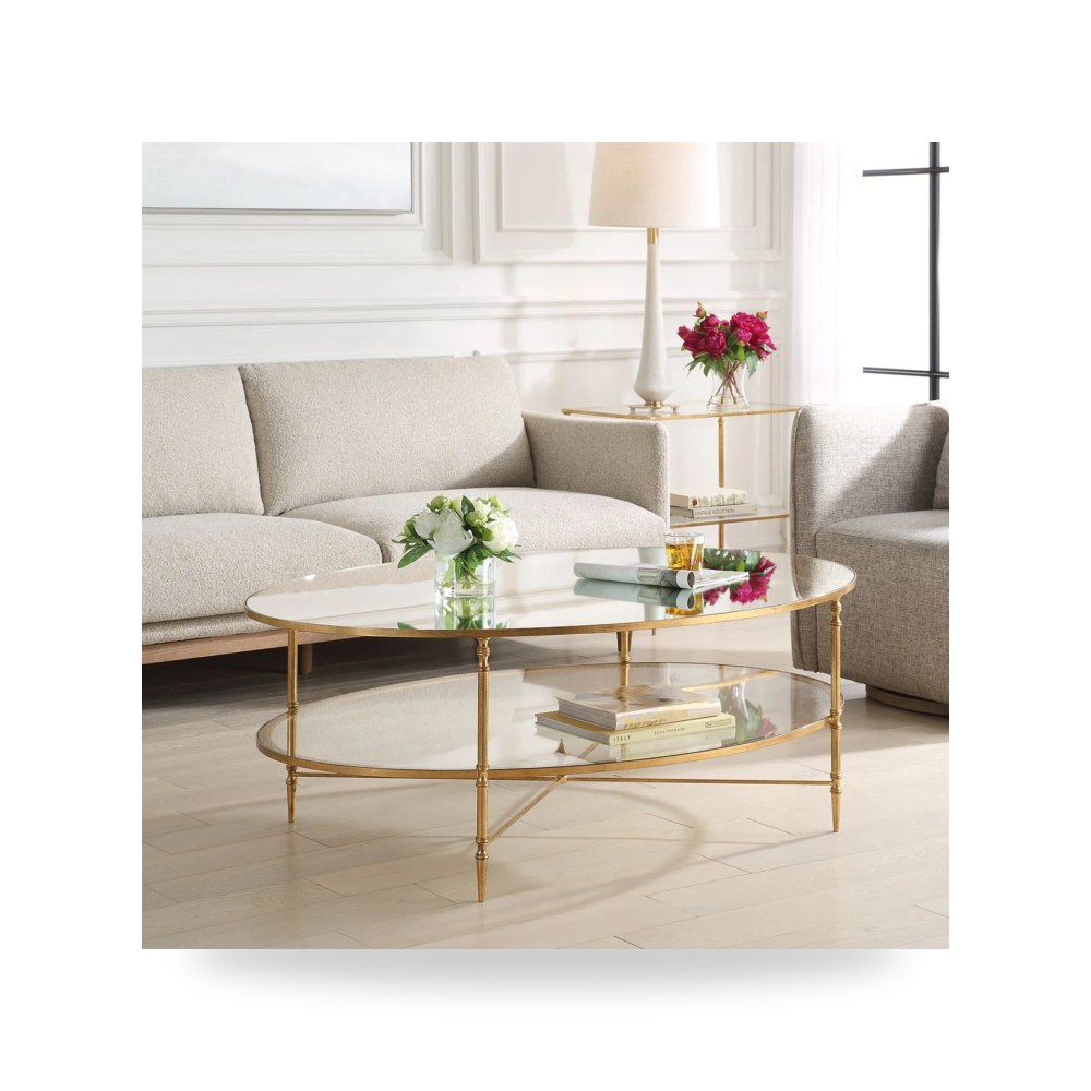 طاولة قهوة ذهبي Henzler Oval من أترموست Uttermost