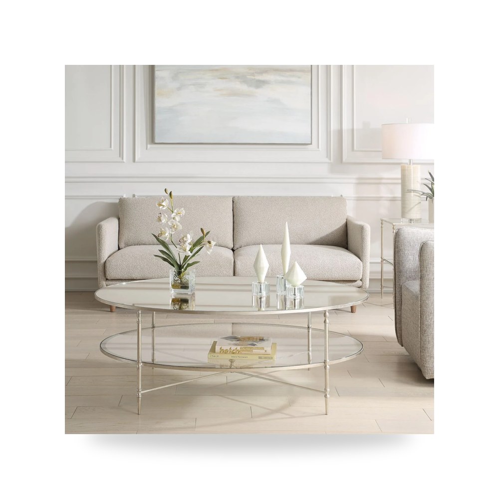 طاولة قهوة فضي Henzler Oval من أترموست Uttermost