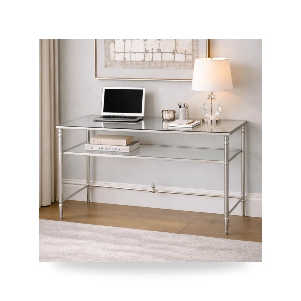 مرآة ديكور Henzler 132 W x 76 H x 71 D Rectangle Desk with Top فضي أترموست Uttermost