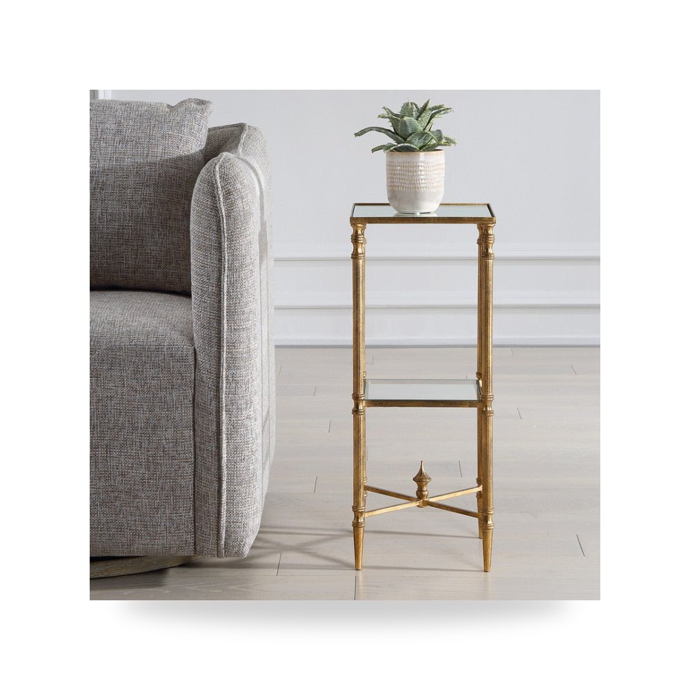 طاولة جانبية مربعات هندسية ذهبي أترموست Uttermost