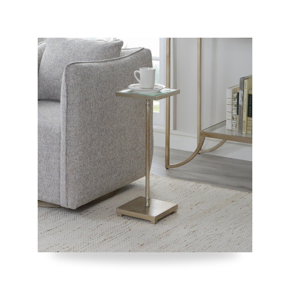 طاولة جانبية مربعات هندسية فضي أترموست Uttermost