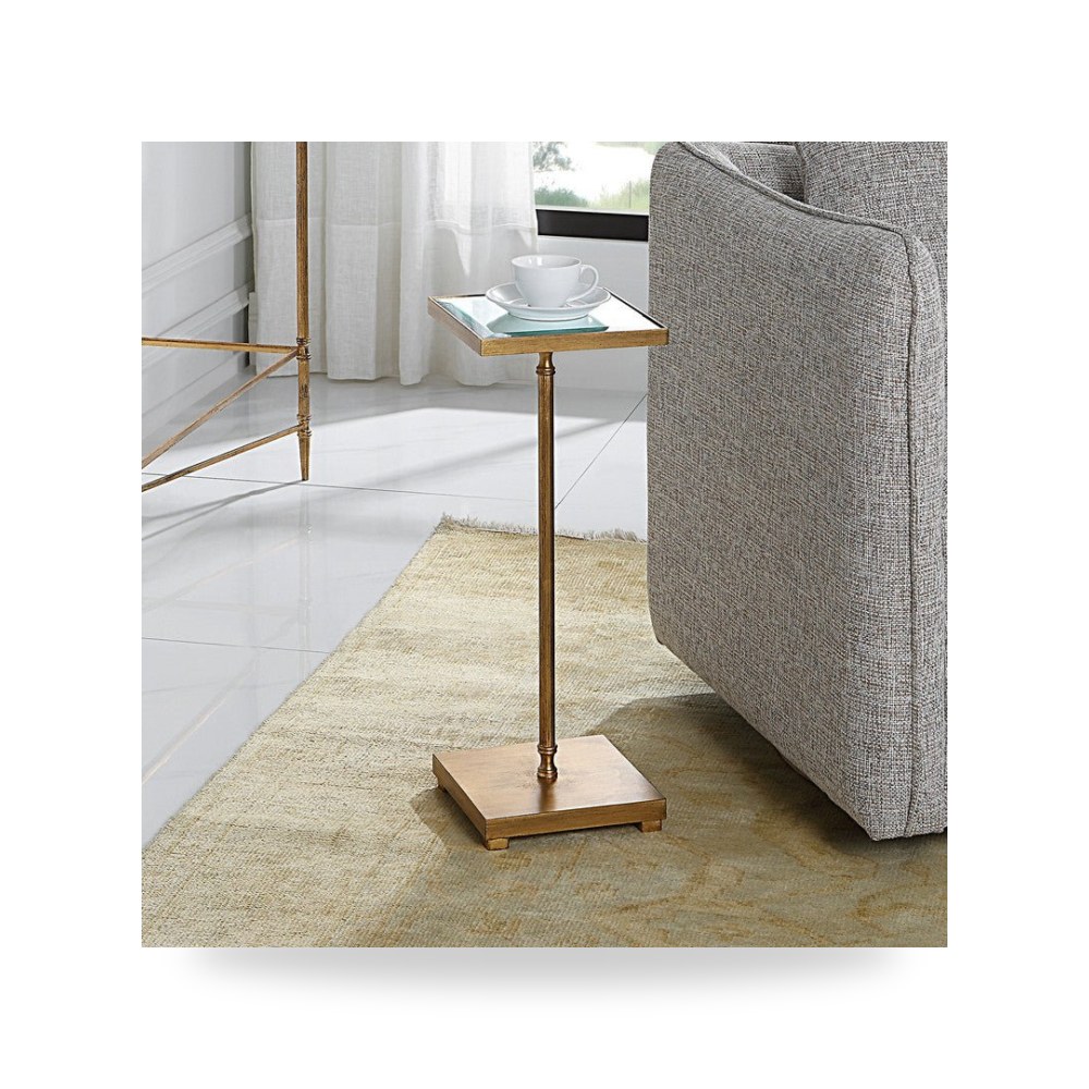 طاولة جانبية مربعات هندسية ذهبي أترموست Uttermost