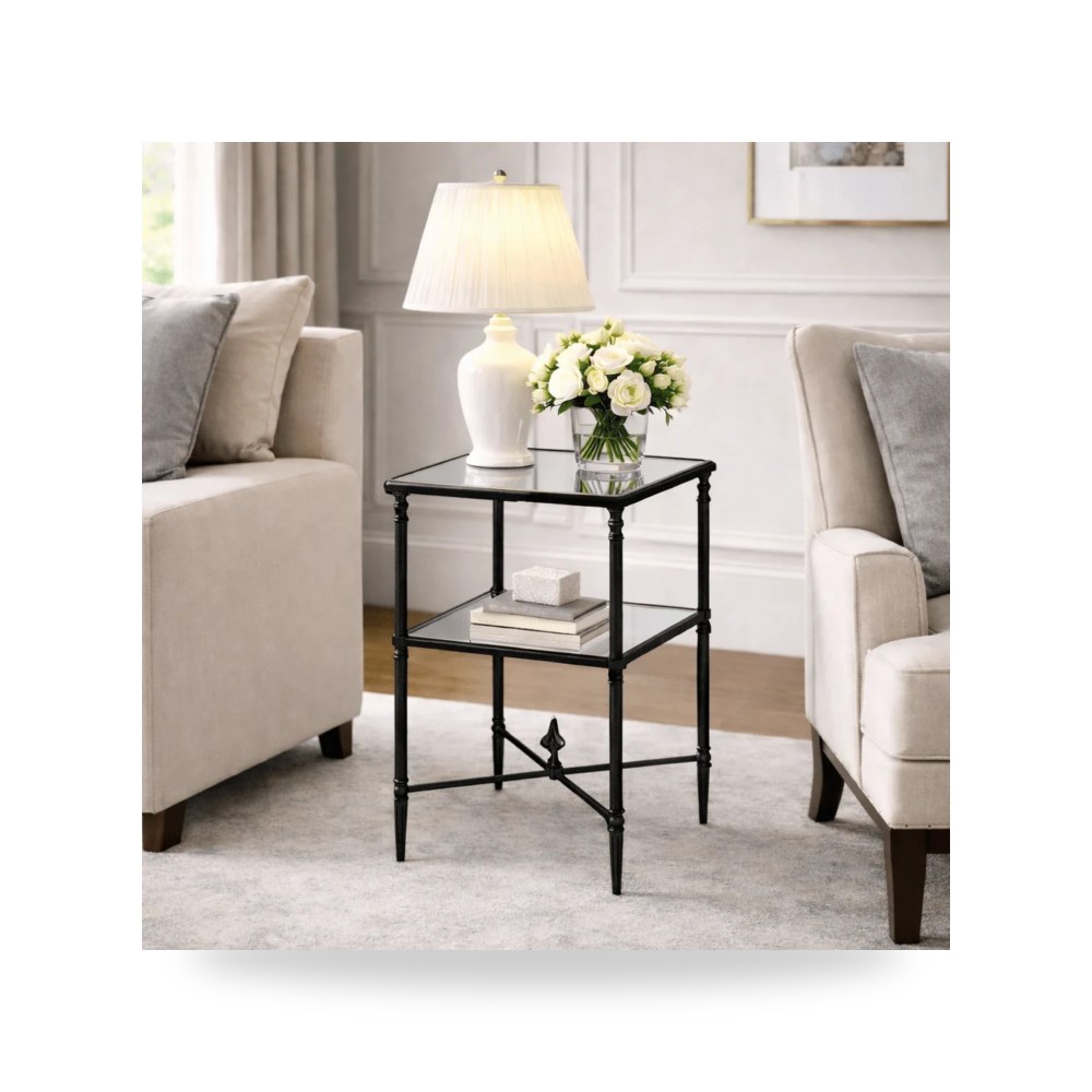 طاولة جانبية مربعات هندسية أسود أترموست Uttermost