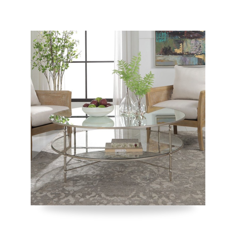طاولة قهوة فضي أترموست Uttermost موديل 24074 SL UTT