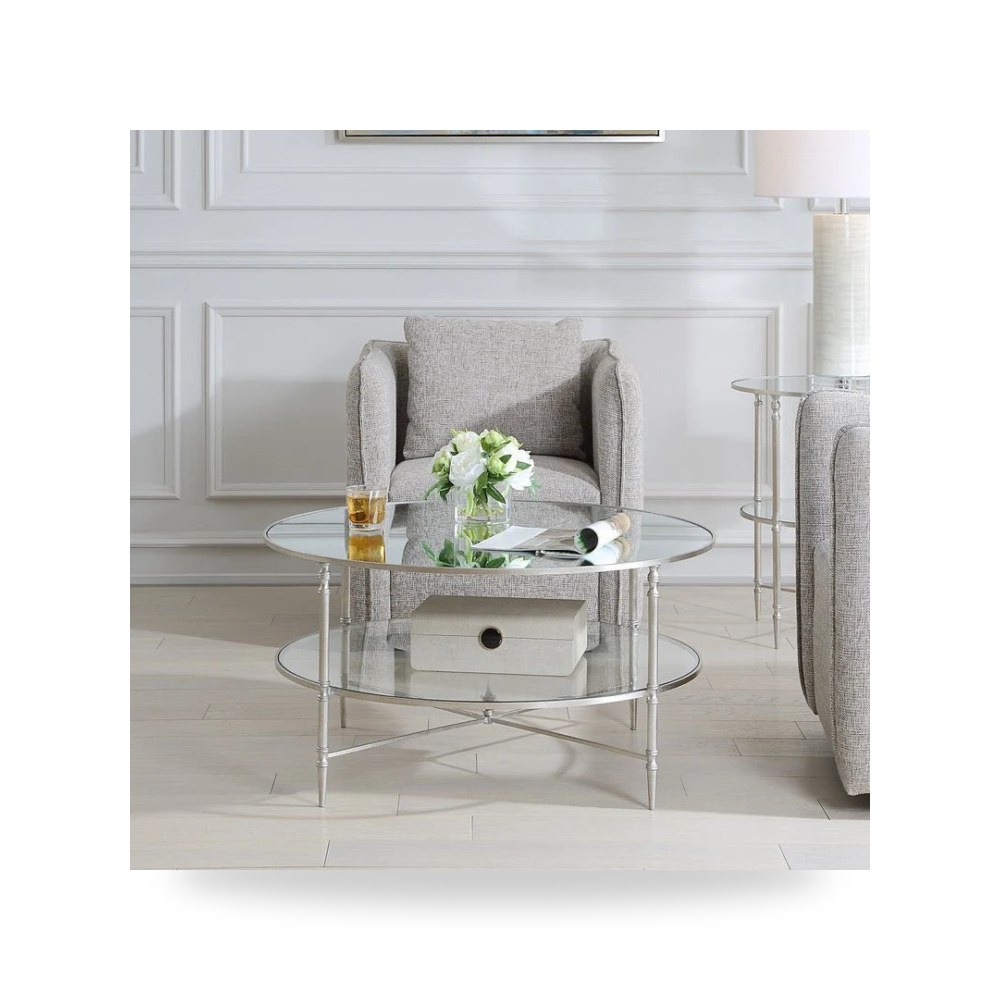 طاولة قهوة فضي أترموست Uttermost موديل 24298 SL UTT