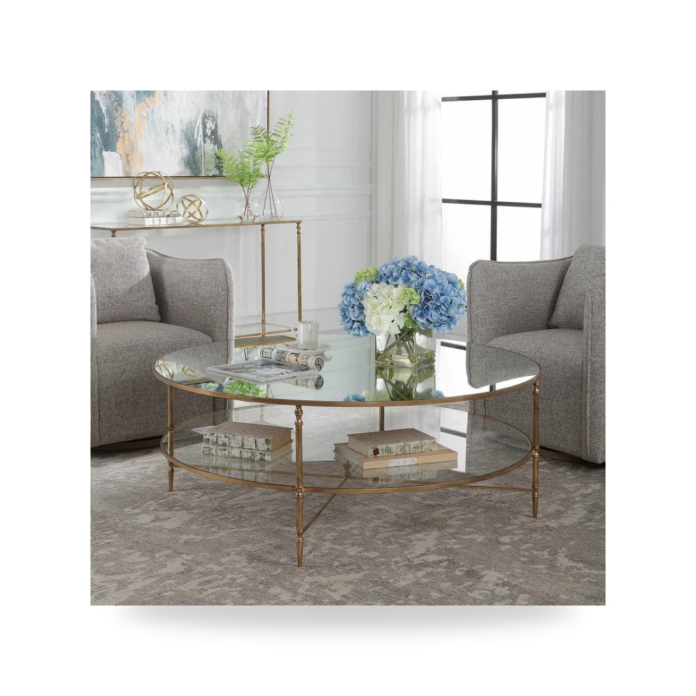 طاولة قهوة ذهبي أترموست Uttermost موديل 24074 UTT