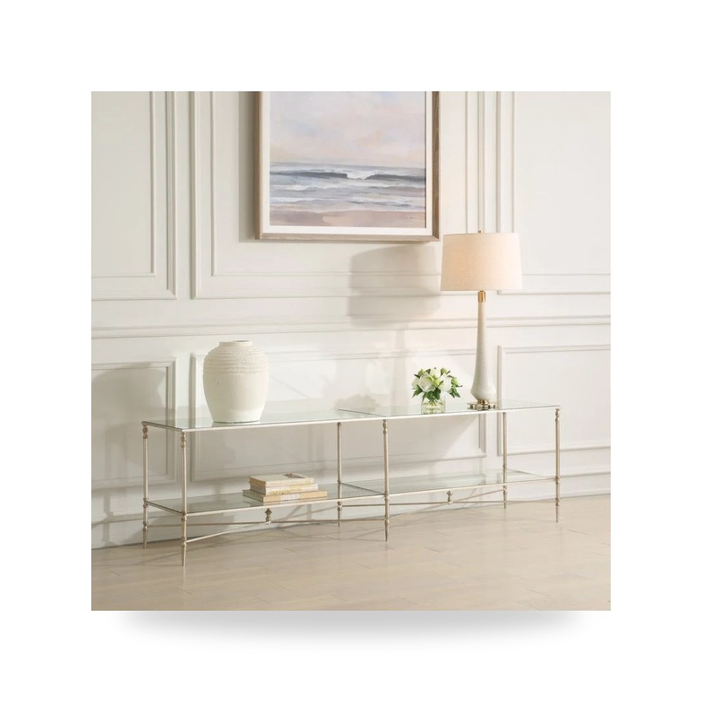 مرآة ديكور جدارية وحدة تلفزيون فضي Henzler أترموست Uttermost