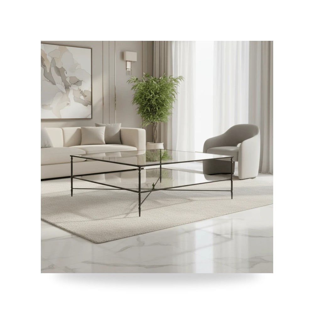 طاولة قهوة مربعات هندسية أسود أترموست Uttermost موديل