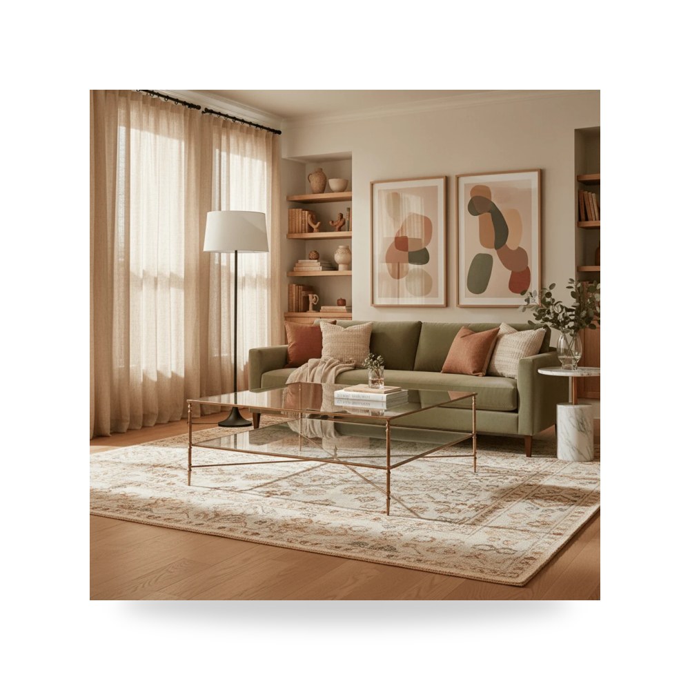 طاولة قهوة مربعات هندسية ذهبي أترموست Uttermost موديل