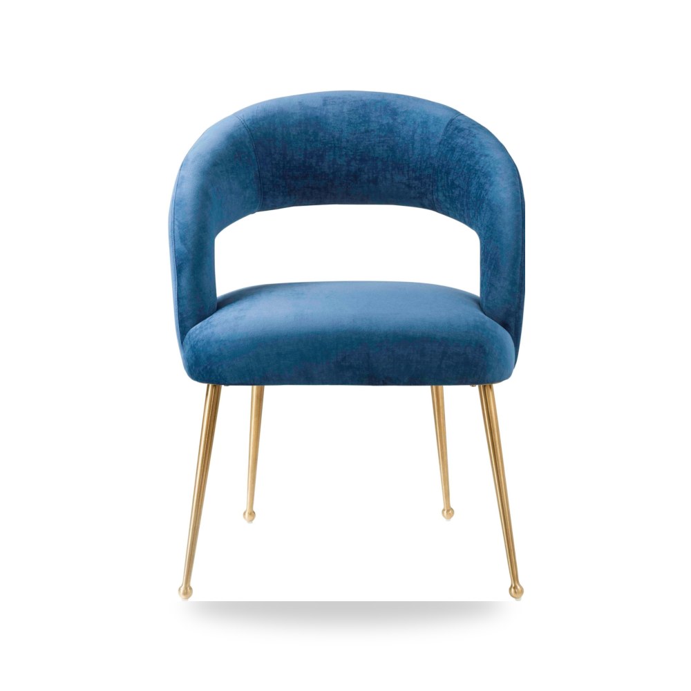 كرسي طعام فاخر - كرسي طعام كحلي Rocco Slub TOV - من TOV Furniture - طراز TOV-D6188