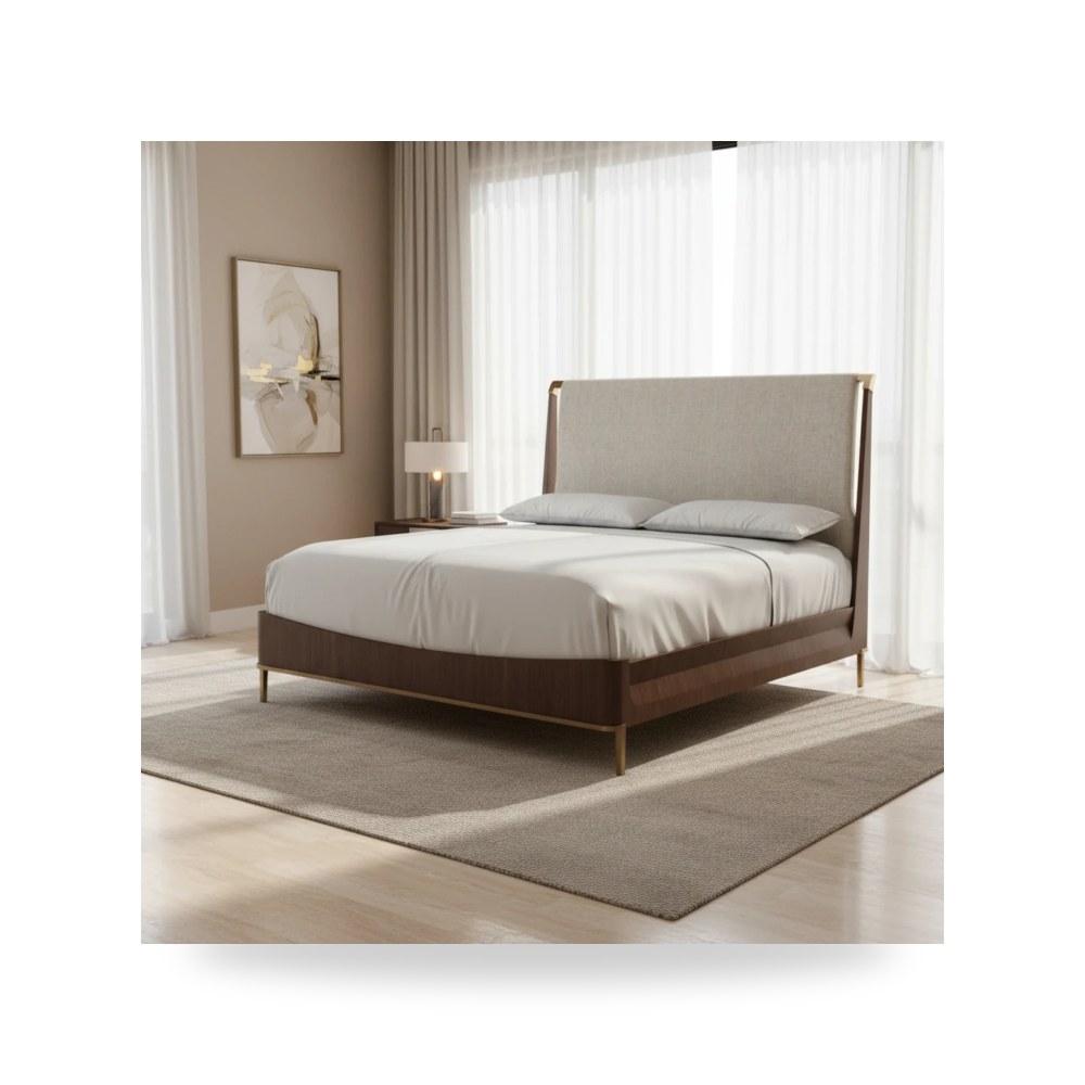 سرير نوم ماستر فاخر الرقيب للأثاث (Al Rugaib Furniture) - موديل RF-1705-Louis-Kingbe