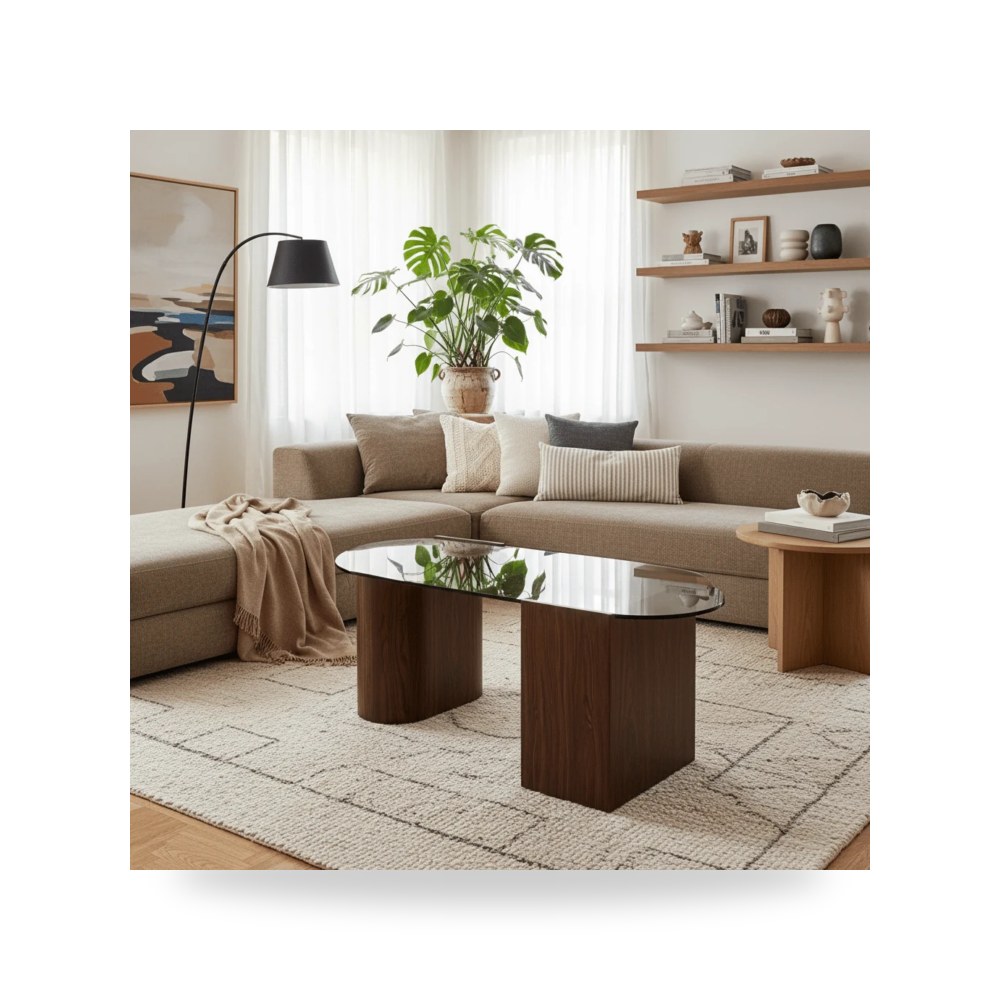طاولة قهوة صالة خشب بني Royal Furniture