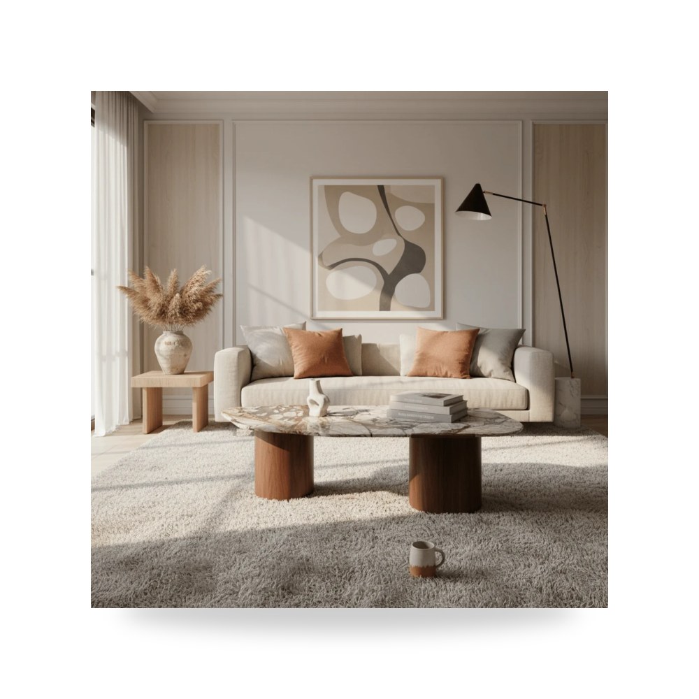 طاولة قهوة بني Royal Furniture موديل RF HJ599