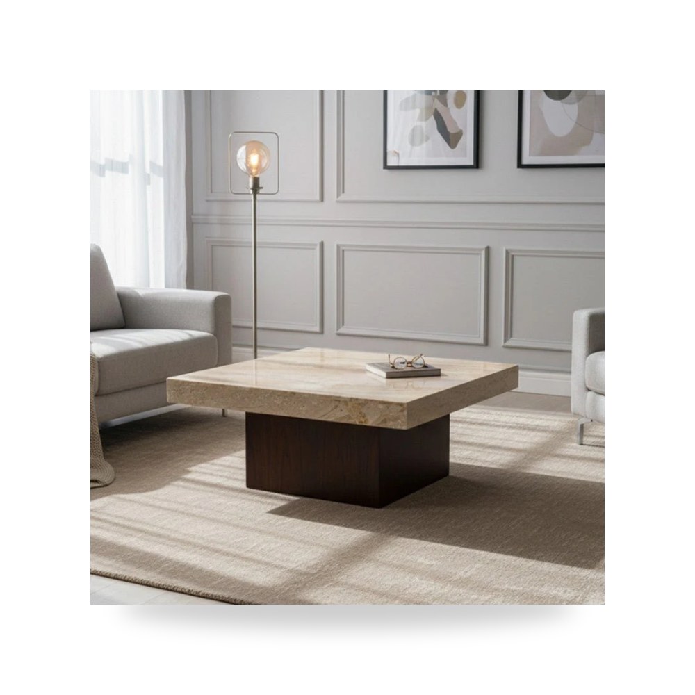 طاولة قهوة مربعات هندسية أسود Royal Furniture