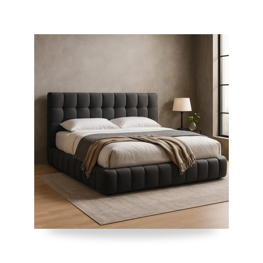 سرير نوم رمادي Royal Furniture موديل RF HJ500