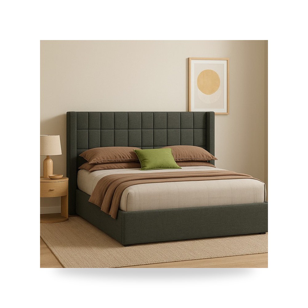 سرير نوم رمادي Royal Furniture موديل RF HJ483