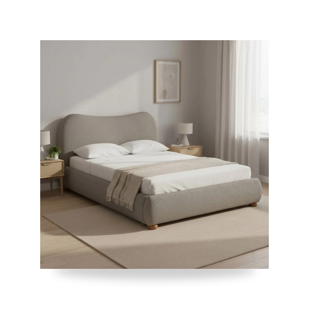 سرير نوم رمادي Royal Furniture موديل RF HJ455