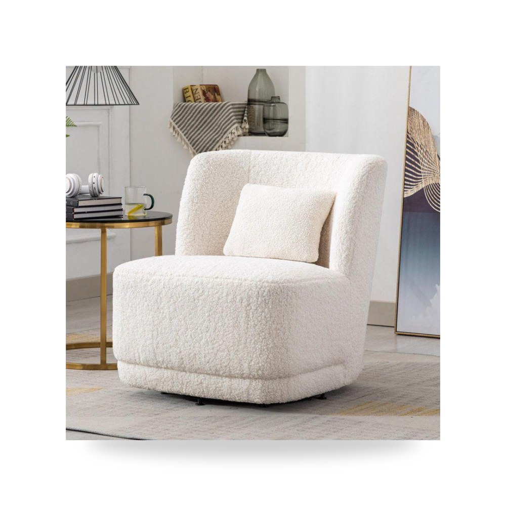 كرسي بذراعين خشب أبيض Royal Furniture