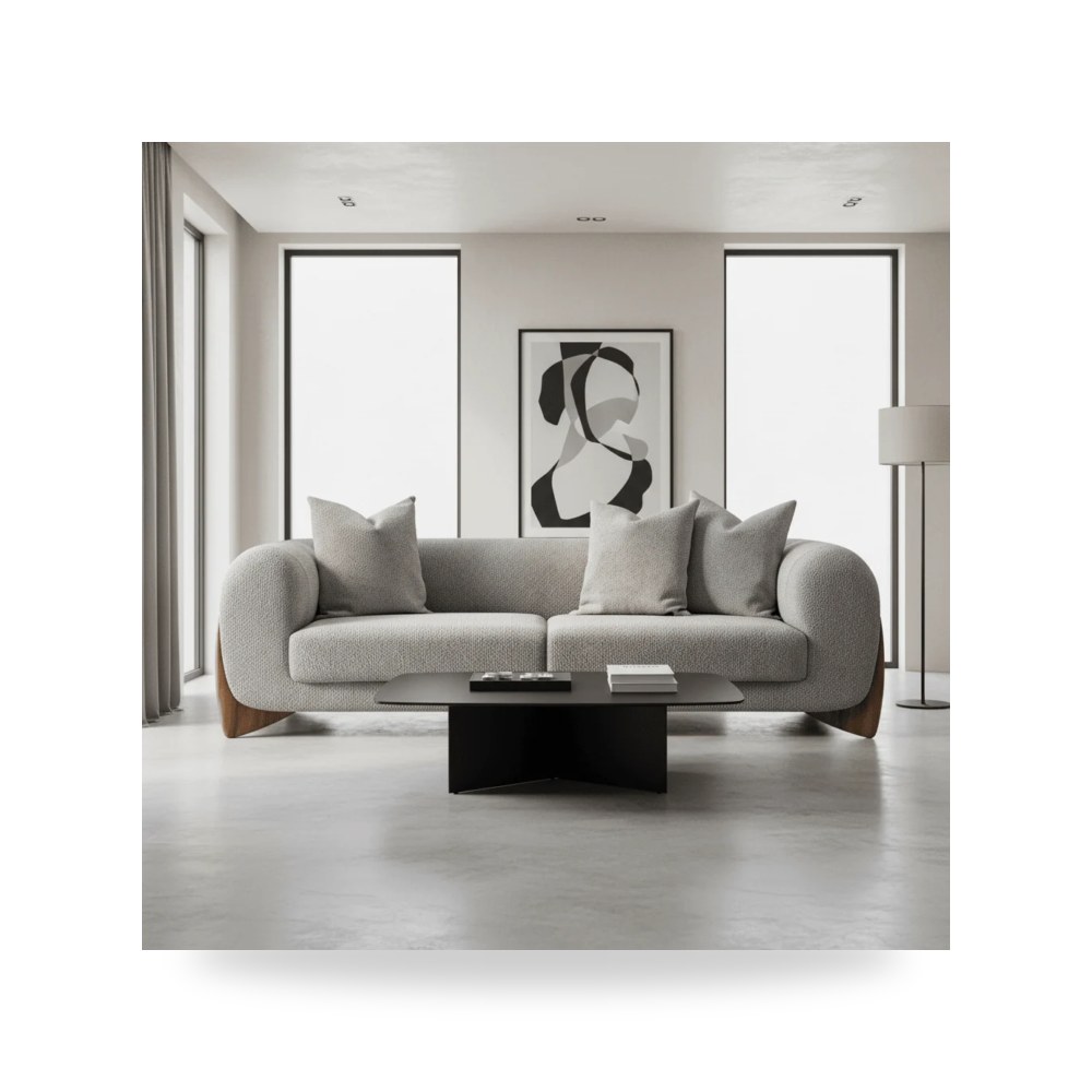 كنب أريكة رمادي Royal Furniture موديل RF