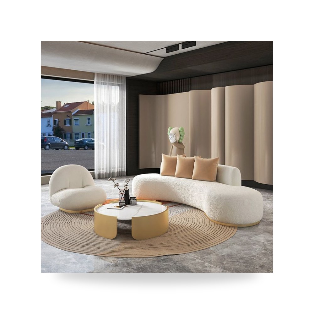 كنب أريكة أبيض Royal Furniture موديل RF HJ399