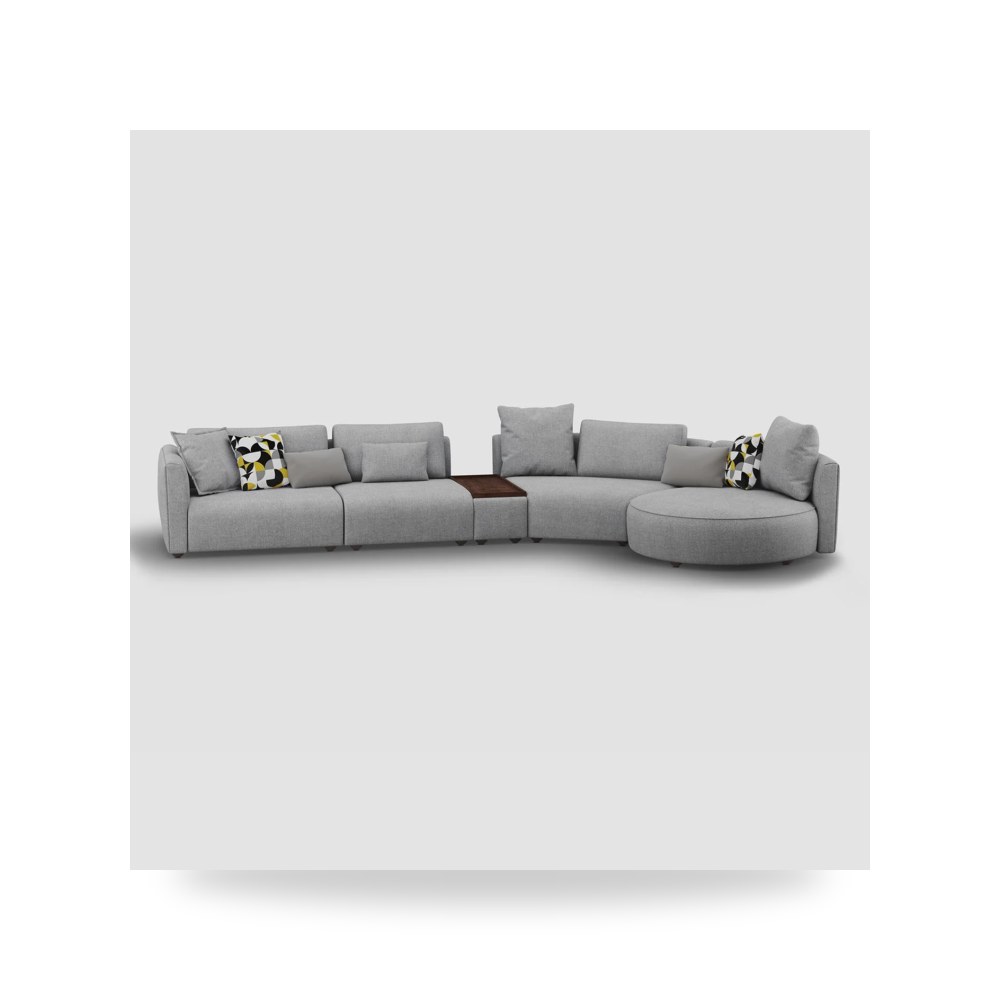 كنب زاوية أريكة مقطعية رمادي Royal Furniture