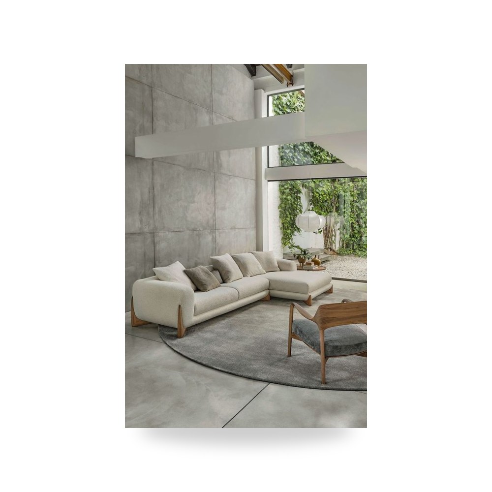 كنب زاوية أريكة مقطعية أبيض Royal Furniture