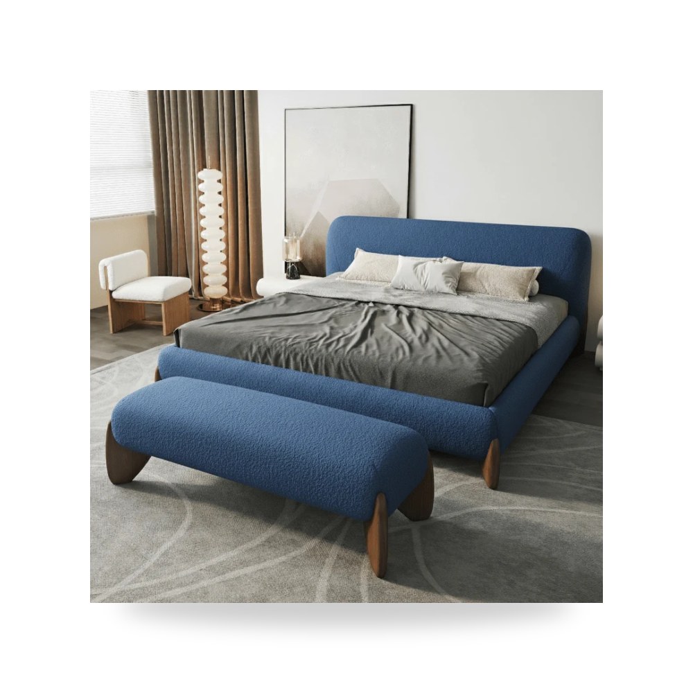سرير نوم أزرق Royal Furniture موديل RF HJ373