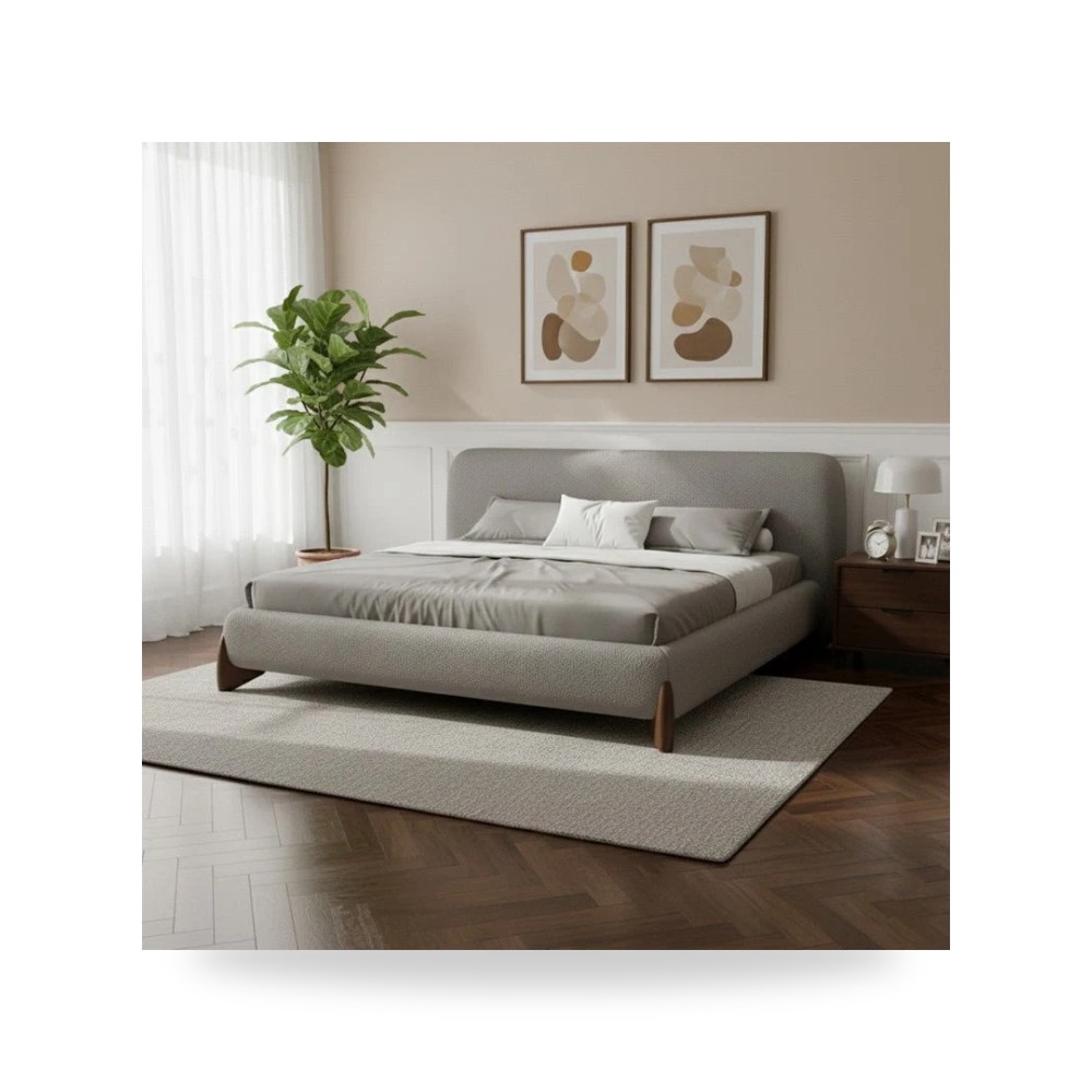 سرير نوم رمادي Royal Furniture موديل RF HJ299